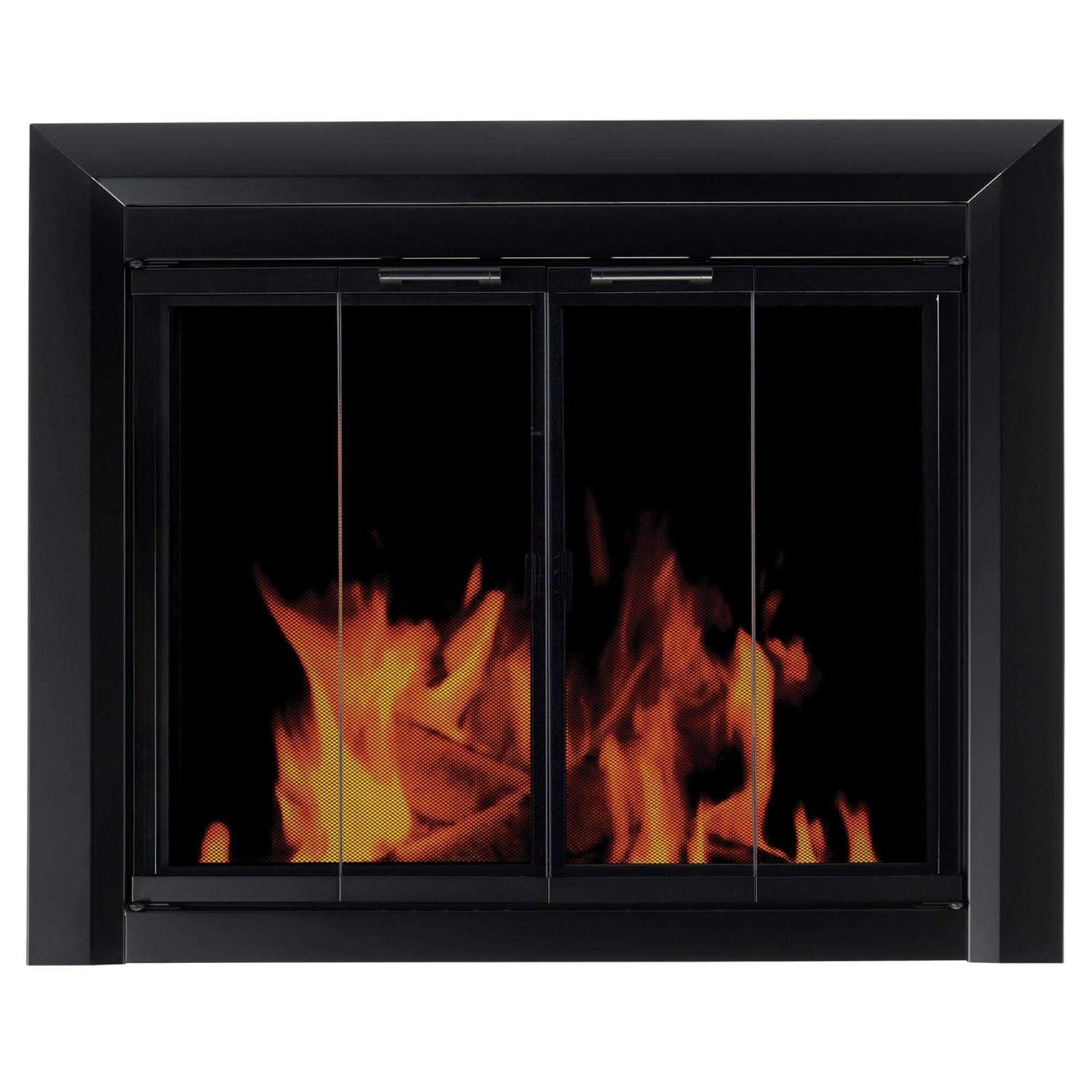 Pleasant Hearth Clairmont Large Glass Fireplace Doors