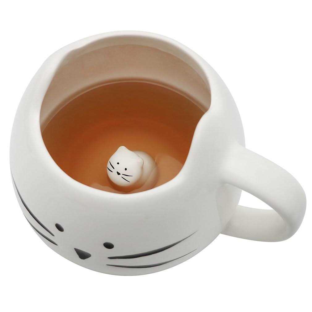 Koolkatkoo Cute Cat Coffee Mug for Cat Women Girls Ceramic Kitty Mugs 12 oz