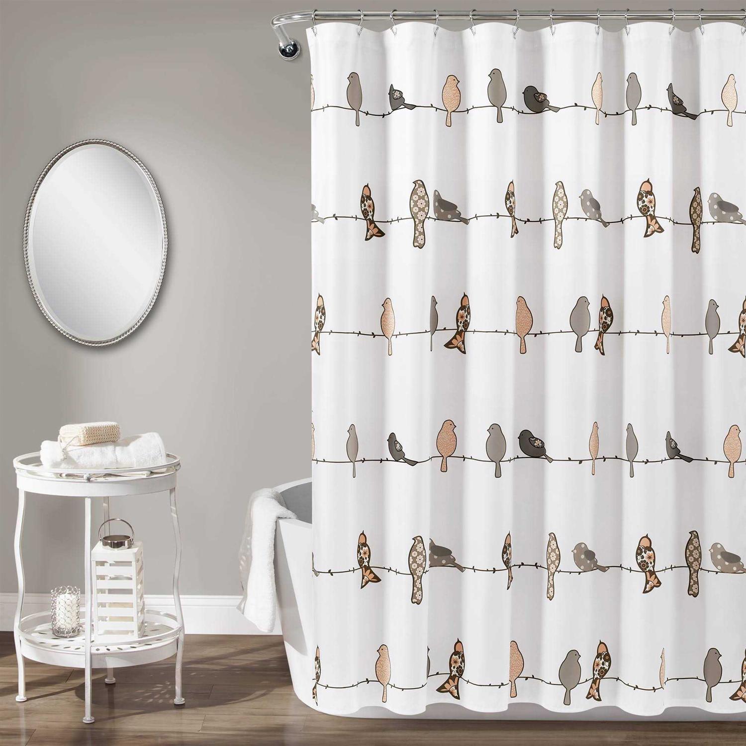 Lush Decor Rowley Birds Shower Curtain