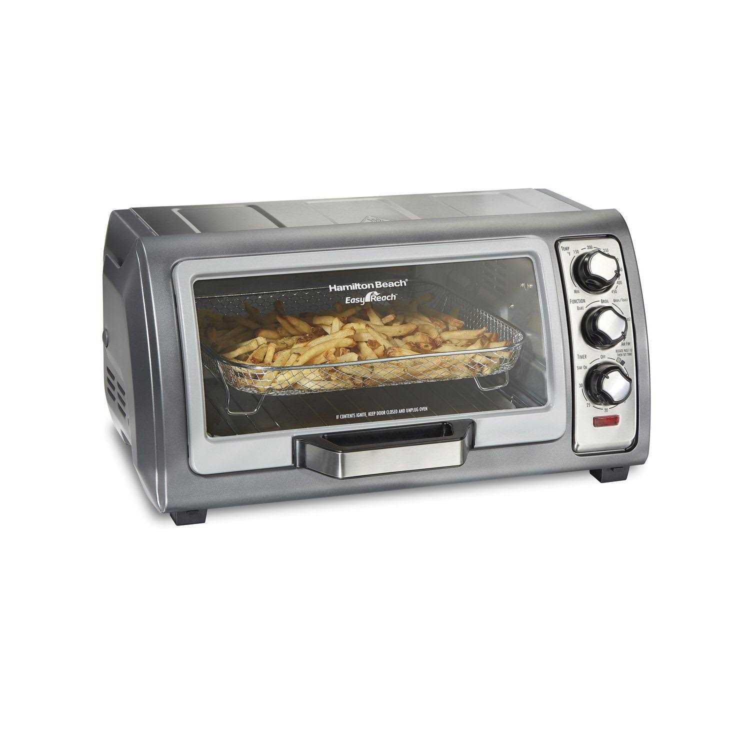 Hamilton Beach Sure-Crisp Air Fryer Toaster Oven with Easy Reach Door 6 Slice Capacity