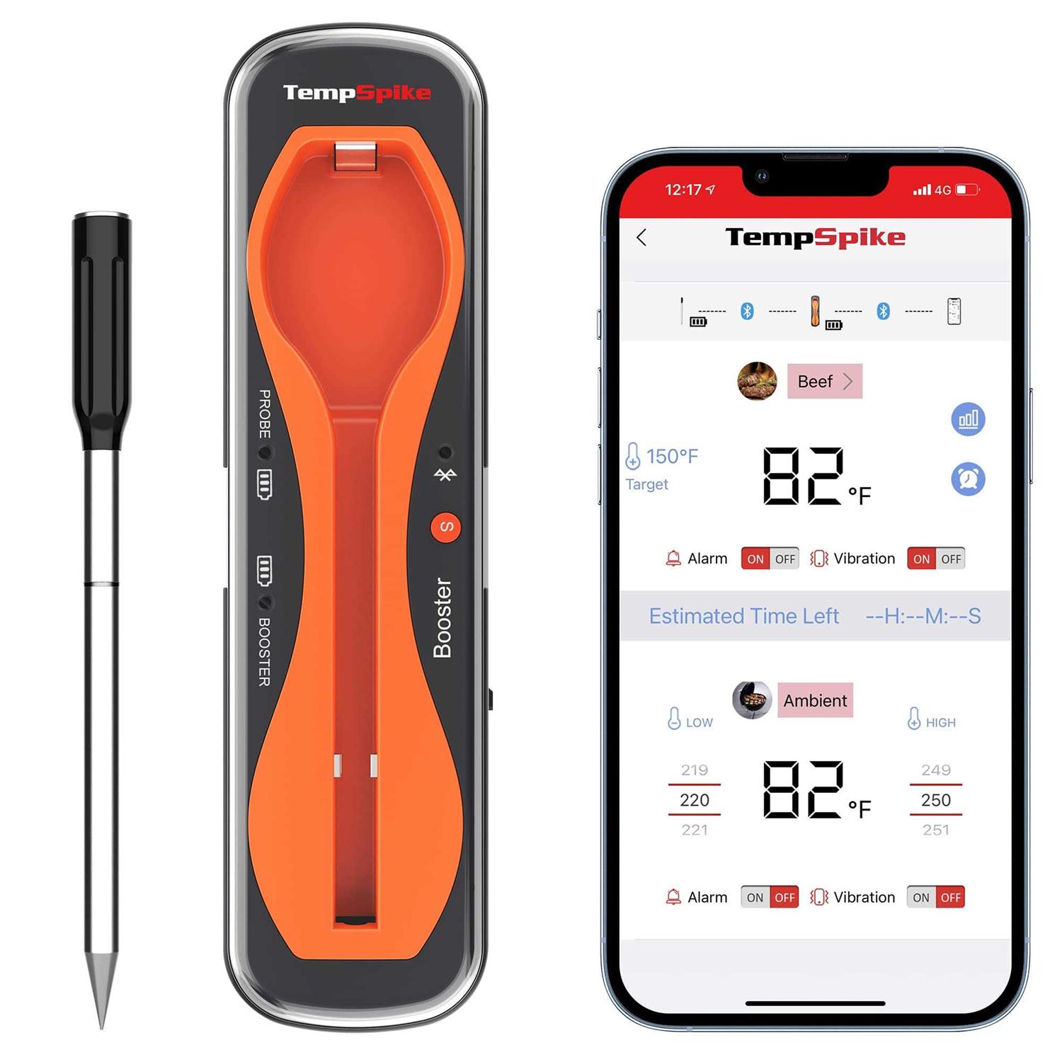 ThermoPro TempSpike Premium Truly Wireless Meat Thermometer up to 500-Ft Remote Range
