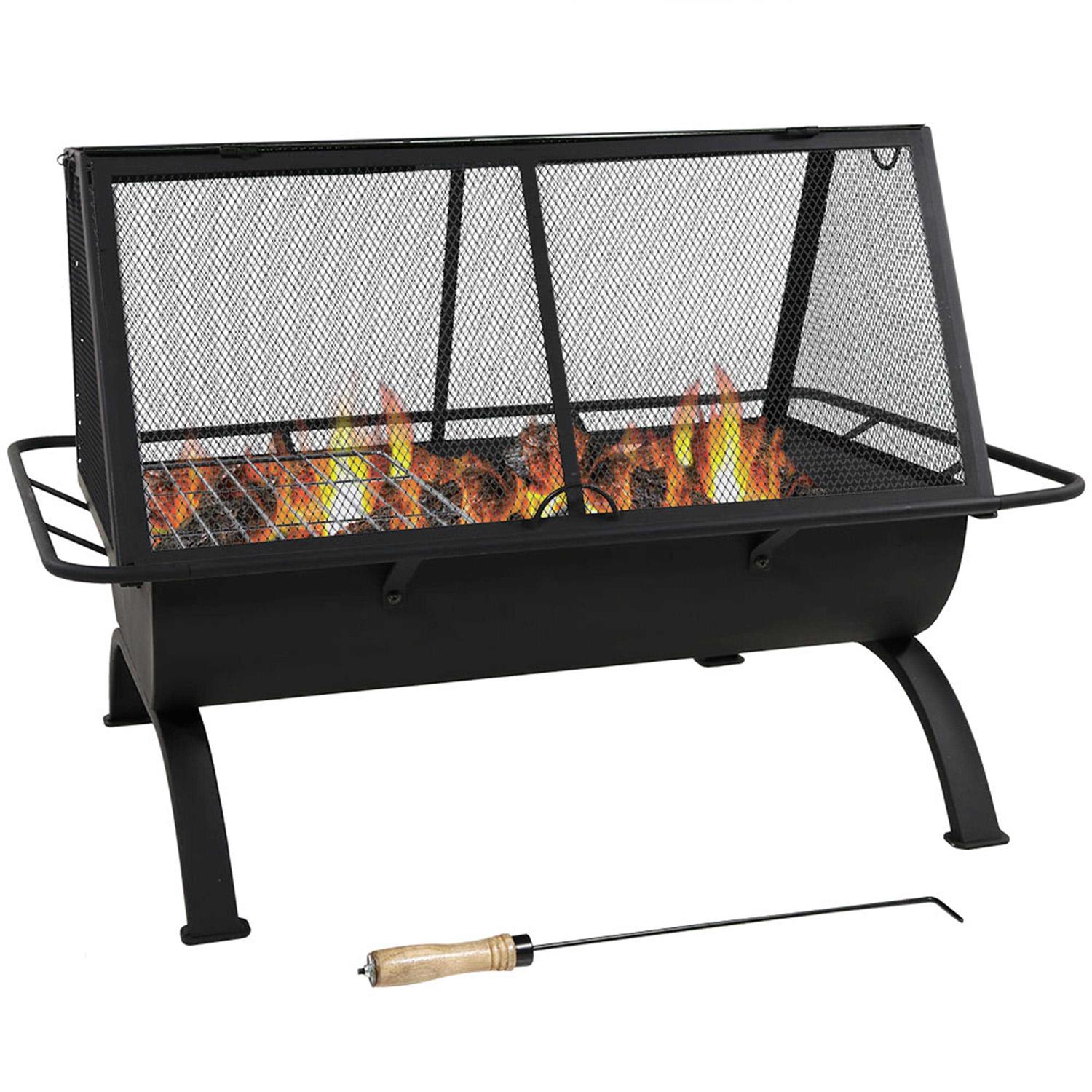 Sunnydaze Decor Northland Grill Fire Pit with Cover