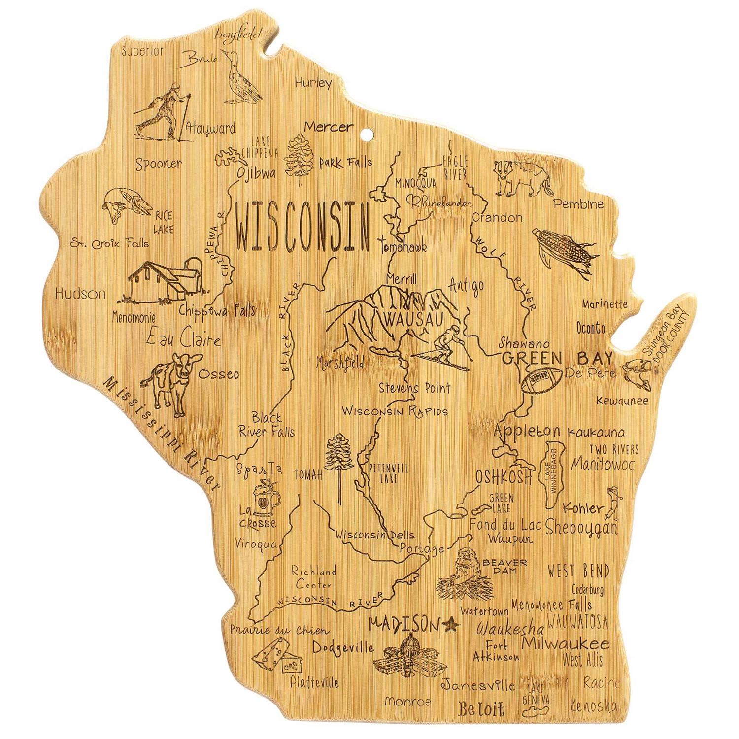 Totally Bamboo Michigan State Destination Serving and Cutting Board