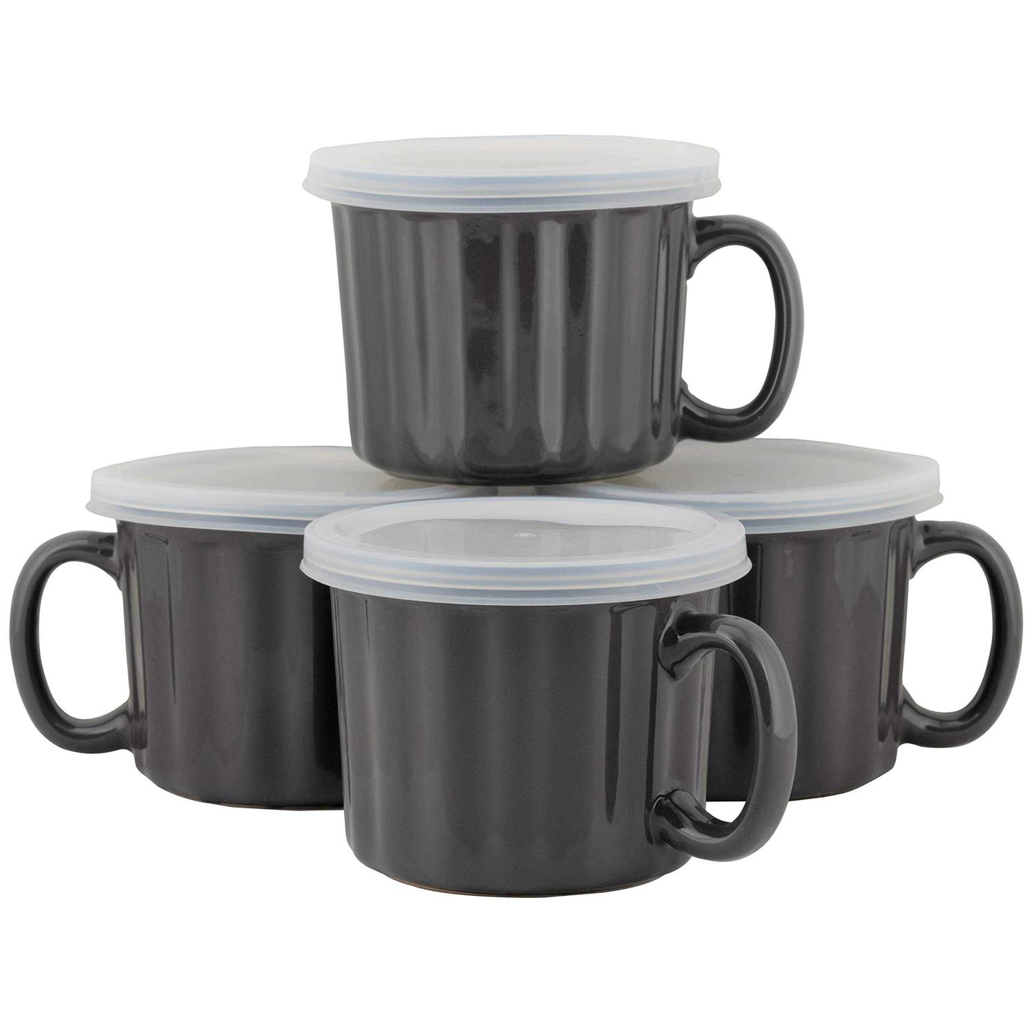 10 Strawberry Street 16oz Set of 4 Soup Mug with Lid