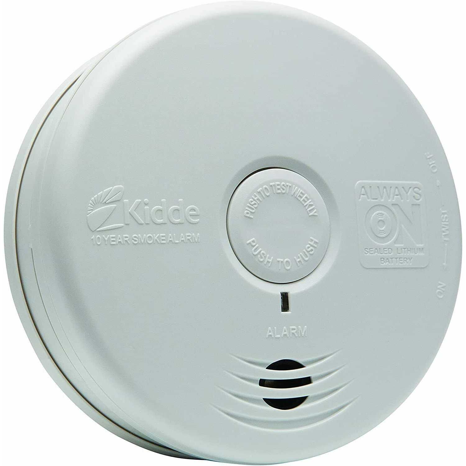 Kidde 10 Year Worry-Free Smoke Detector Lithium Battery Powered with Photoelectric Sensor