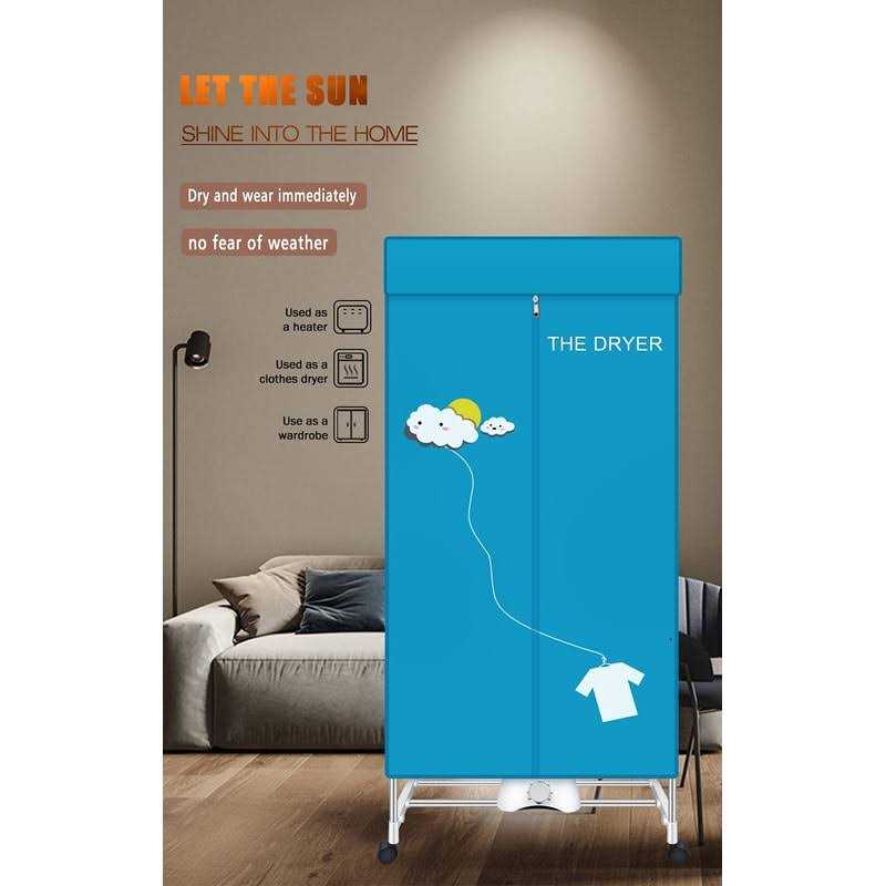 Xiaqing Portable Dryer,110V 1000w Electric Clothes Dryer Machine Double layer Stackable Clothes Drying Rack for Apartments