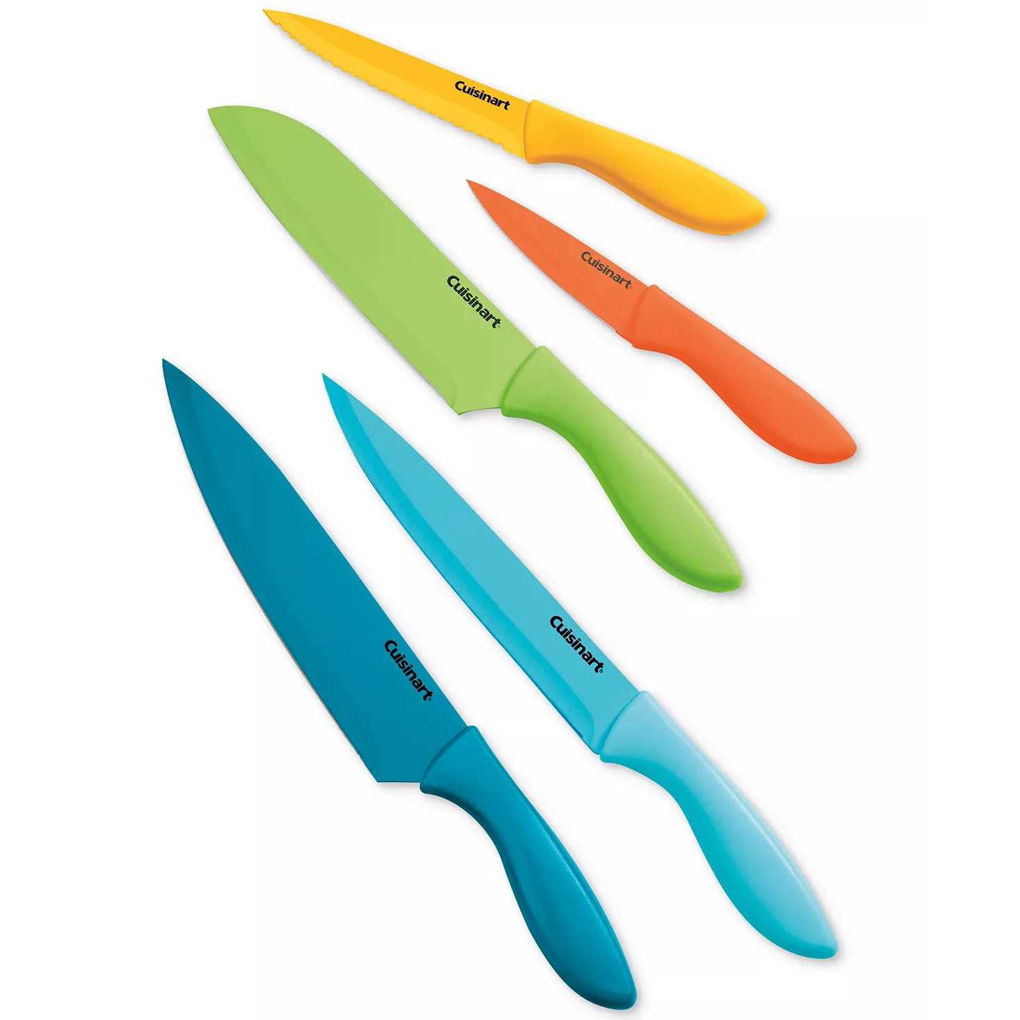 Cuisinart Multi 10-Pc. Seaside Ceramic-Coated Knife Set