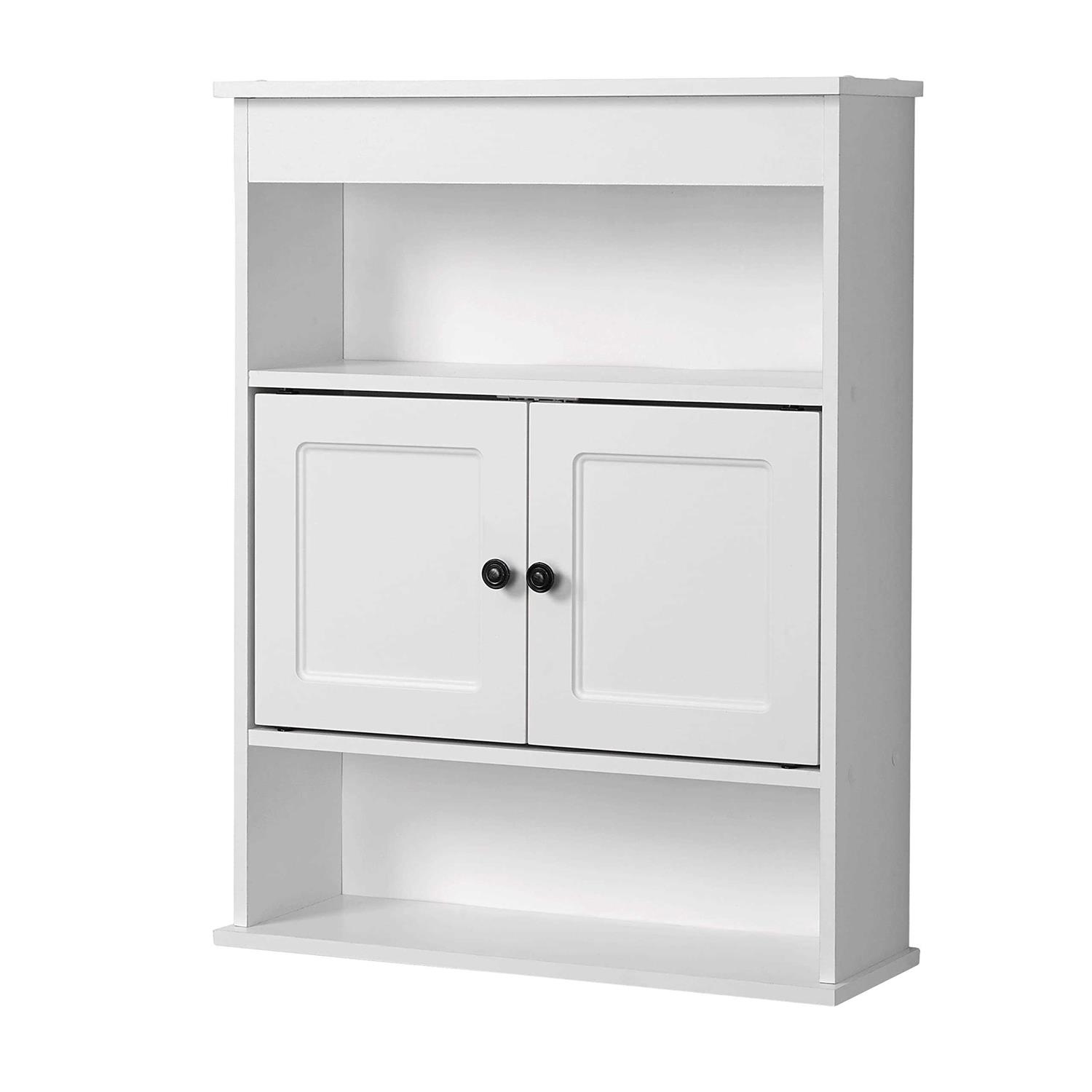 Zenna Home Bathroom Wall Cabinet with 3 Shelves White