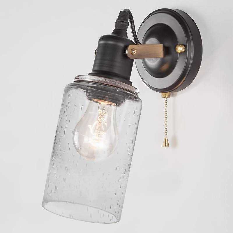 Skelang Clear Glass Shade Light Shade with Crackle Lampshade with 1-5/8 Fitter