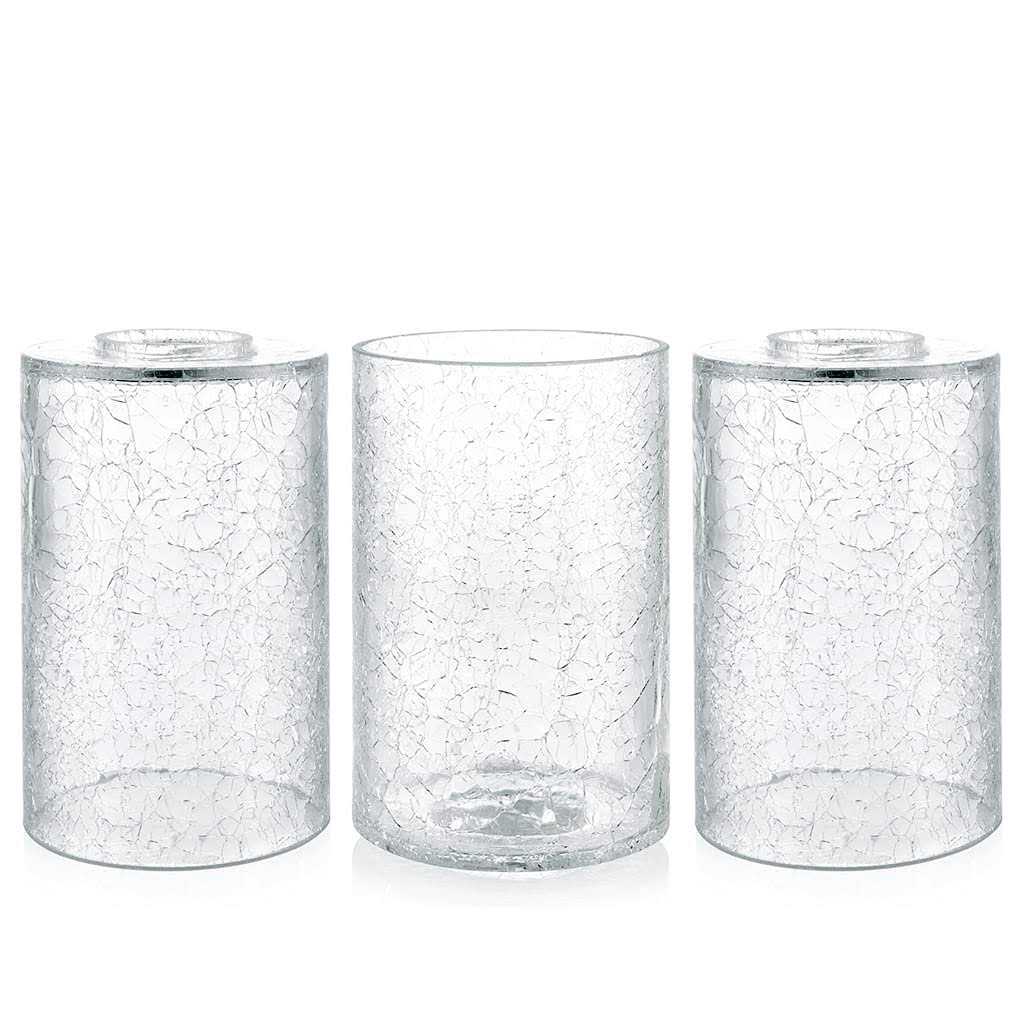 Skelang Clear Glass Shade Light Shade with Crackle Lampshade with 1-5/8 Fitter