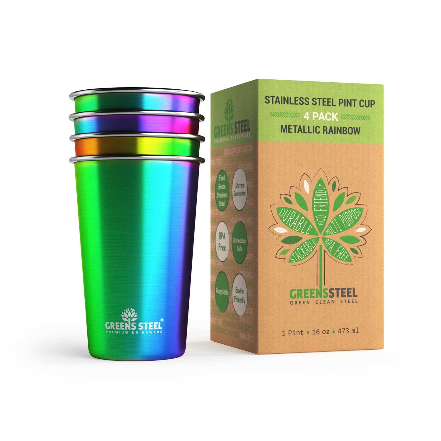Greens Steel Stainless Steel Cups Tumbler