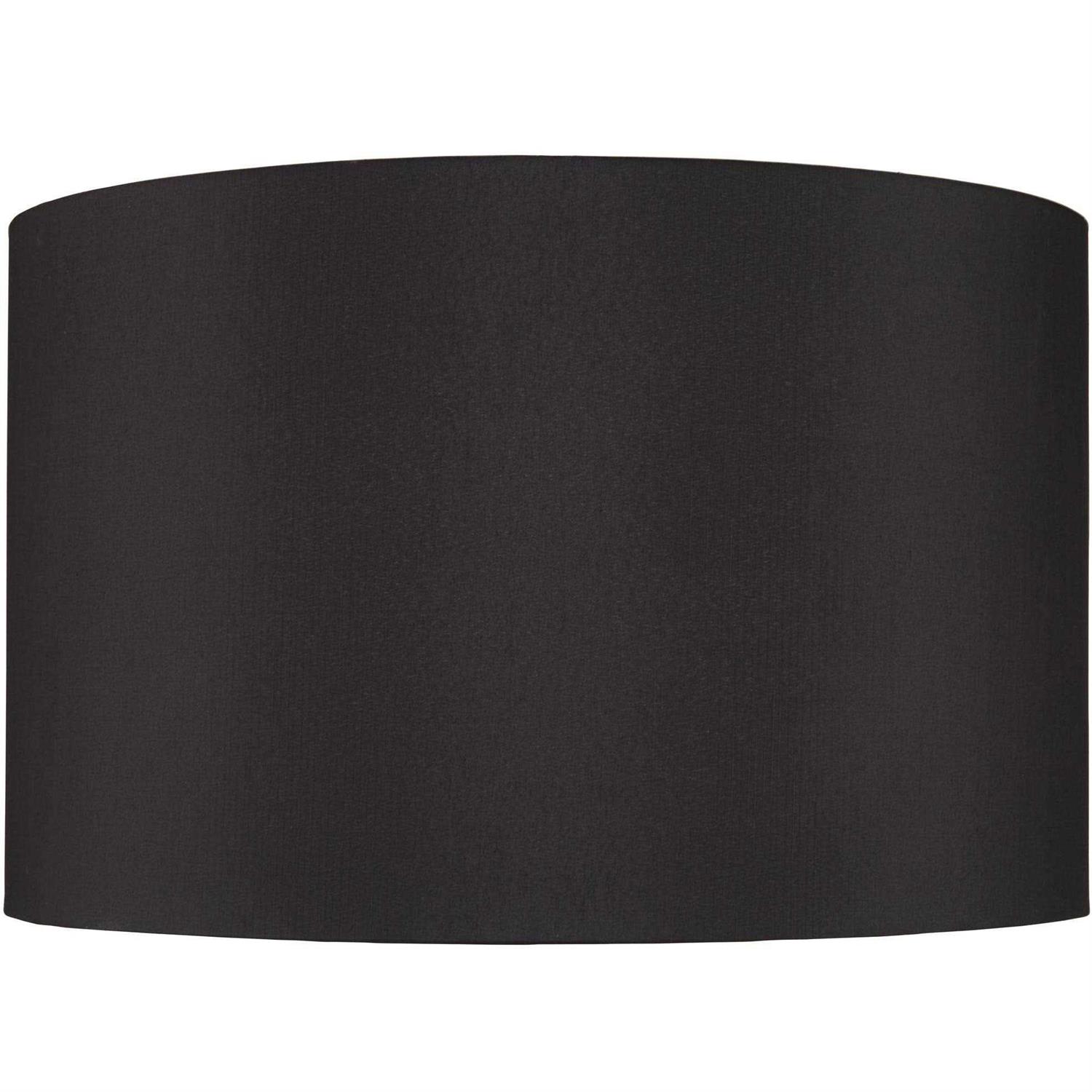 Springcrest Black Faux Silk Large Tapered Drum Lamp Shade Top x Bottom x Slant x High Replacement with Harp and