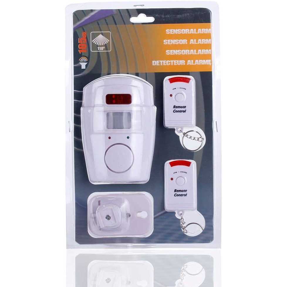 Mengshen Infrared Motion Sensor Alarm Burglar Alarm with 2 Remote controls