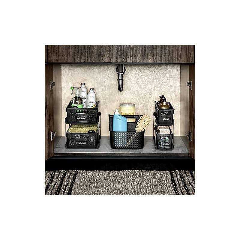 Madesmart 2-Tier Organizer with Dividers Slide-Out Baskets