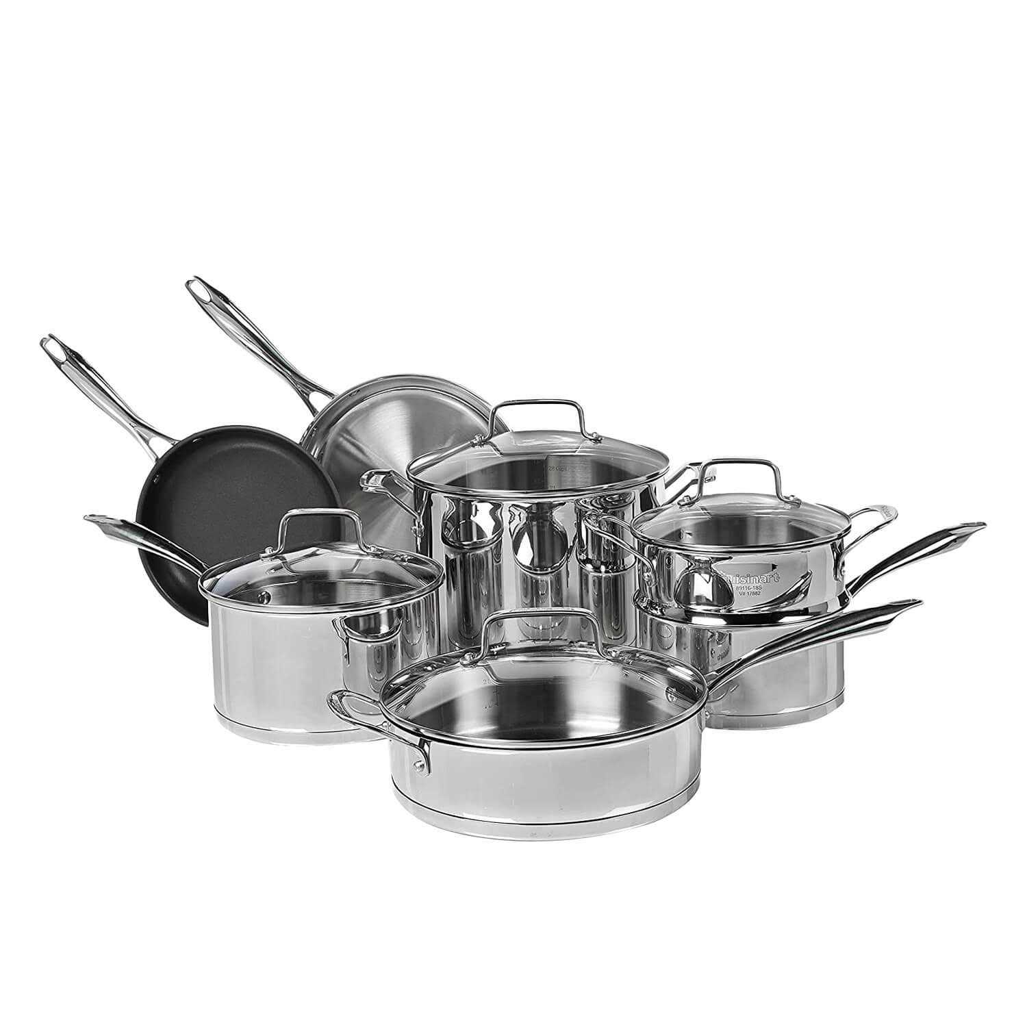 Cuisinart Professional Series Stainless 11-Piece Cookware Set