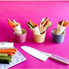 Tovla Jr. Knives for Kids 3-Piece Nylon Kitchen Knife Set Handle