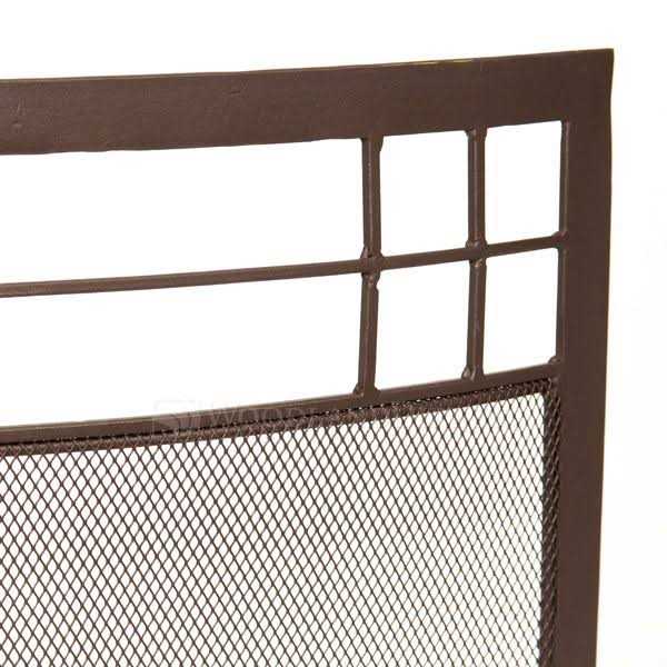 Minuteman International Arts and Crafts Curved Fireplace Screen