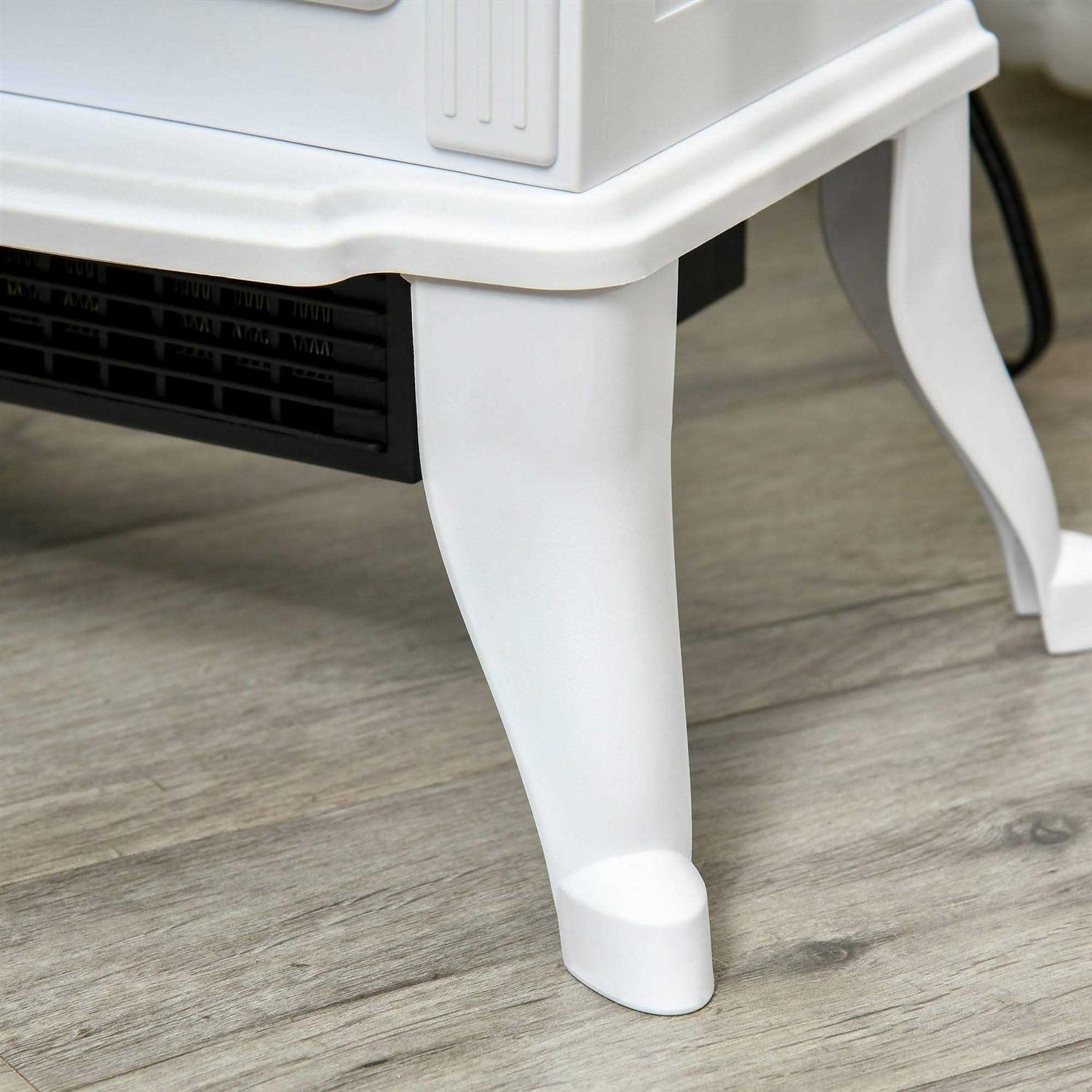 Homcom Freestanding Electric Fireplace Stove Space Heater with Realistic Flame Effect Adjustable Temperature and Overheat