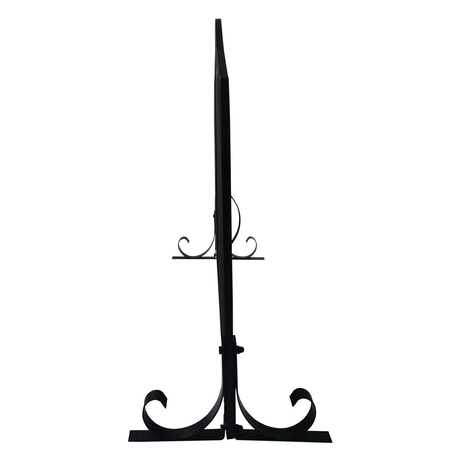 The Urban Port 43 Inches 3 Panel Iron Fireplace Screen Mesh Design Arched Top UPT-232047