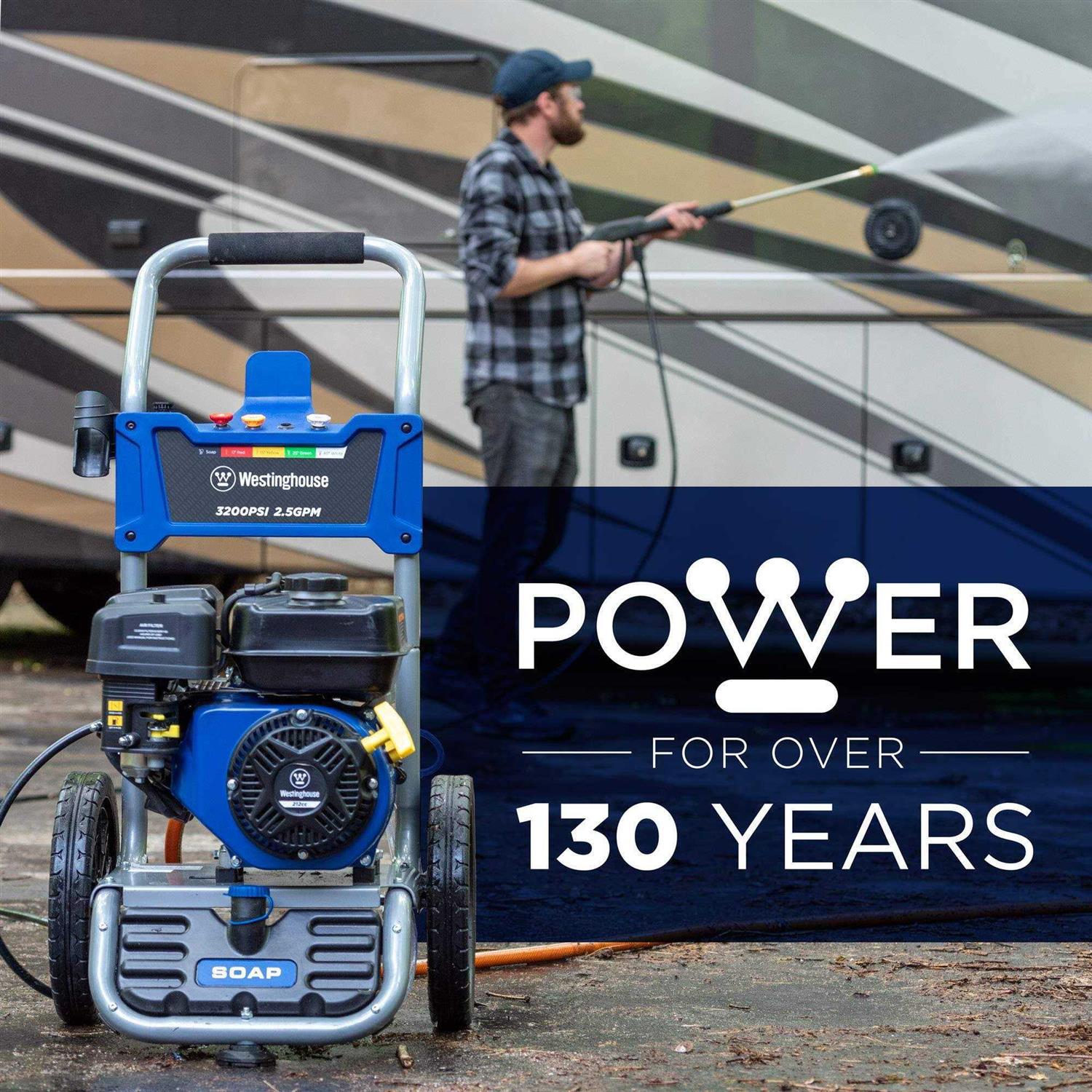 Westinghouse Pressure Washer Gas Cold Water 3200 PSI 2.5 GPM