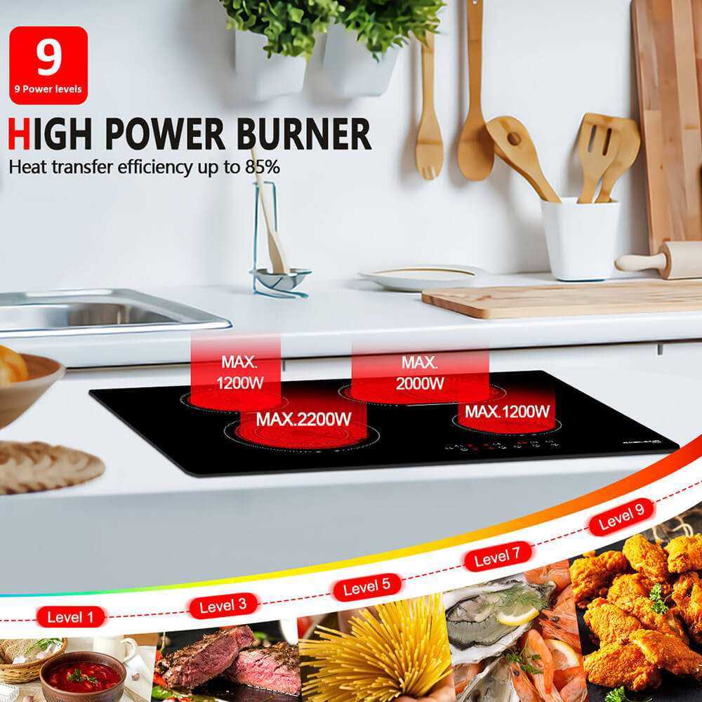 GASLAND Chef 30 Inch 4 Burner Sensor Touch Radiant Ceramic Cooktop