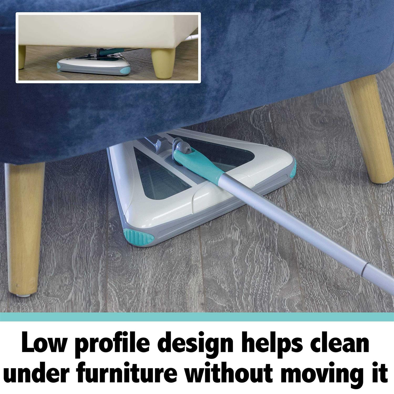 Zippi Sweeper Powerful and Lightweight Sweeper, Perfect For Carpet Hardwood and Tile