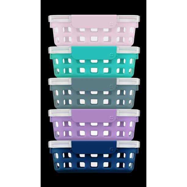 Ello Glass 3.4 Cup 27 Ounce Duraglass Food Storage Meal Prep Container Set