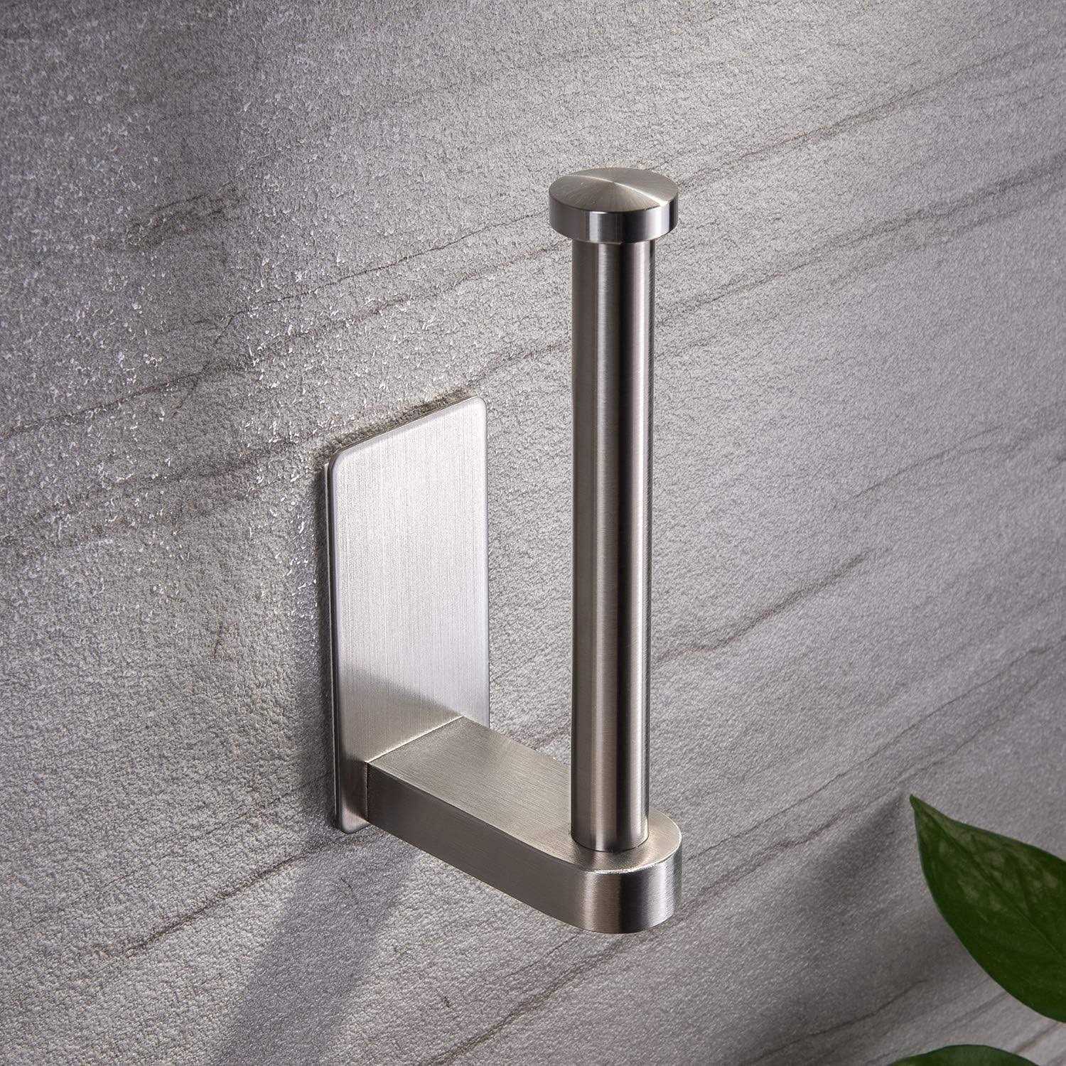 YIGII Self Adhesive Toilet Paper Holder Bathroom Toilet Paper Holder Stand no Drilling Stainless Steel Brushed
