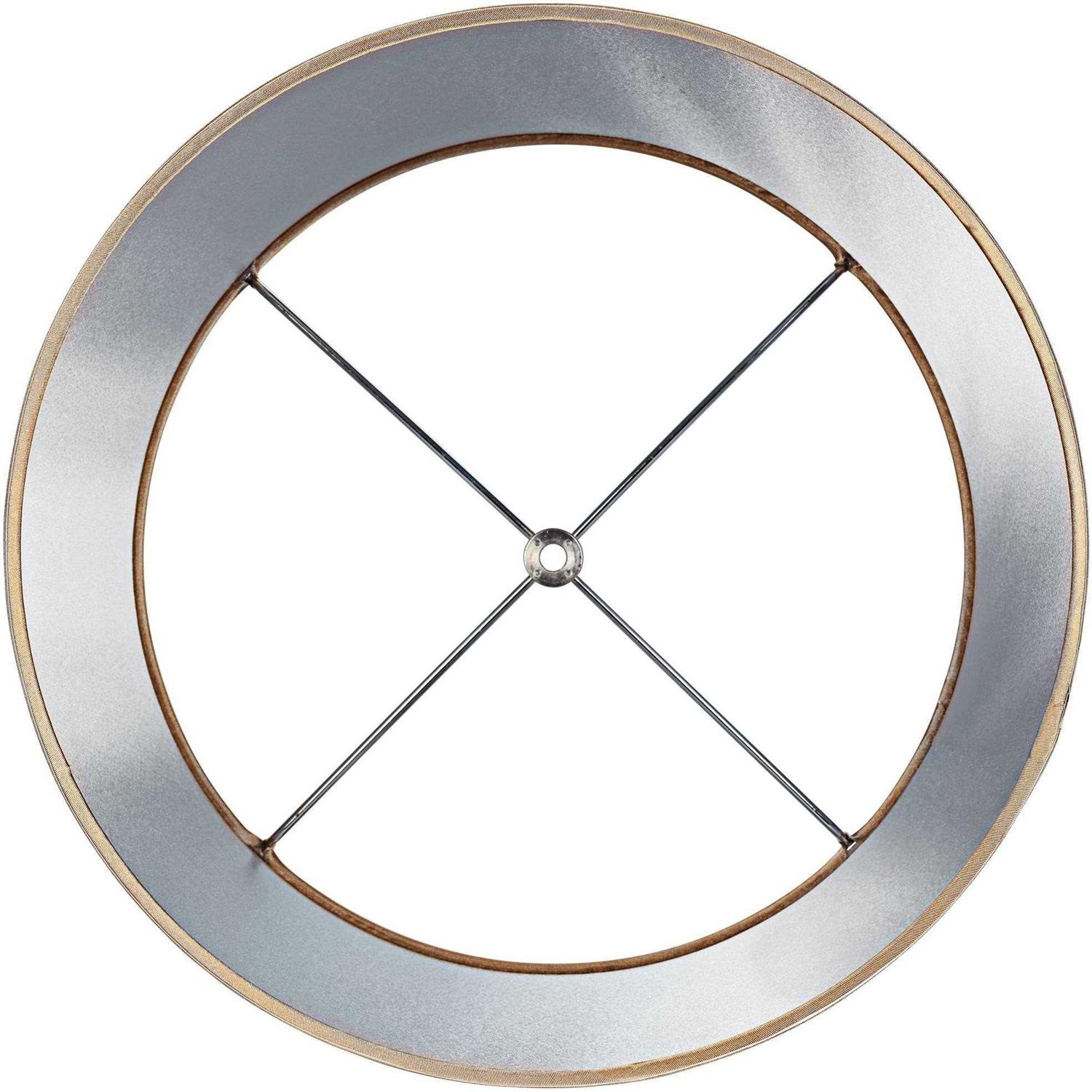 Springcrest Brentwood Sydnee Silver Trim Drum Shade 14x16x11