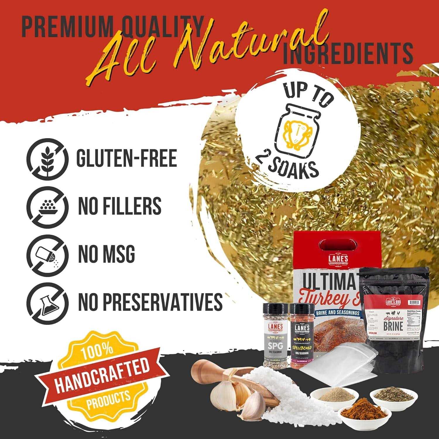 Lane’s Ultimate Turkey Brine Kit with Brine Bag Included