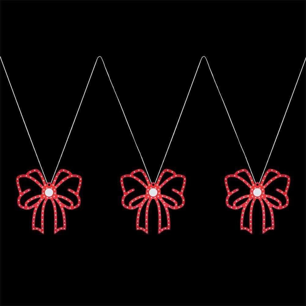 10 in. Hi-Vibrant Twinkling LED Holiday Bows Home Accents Holiday