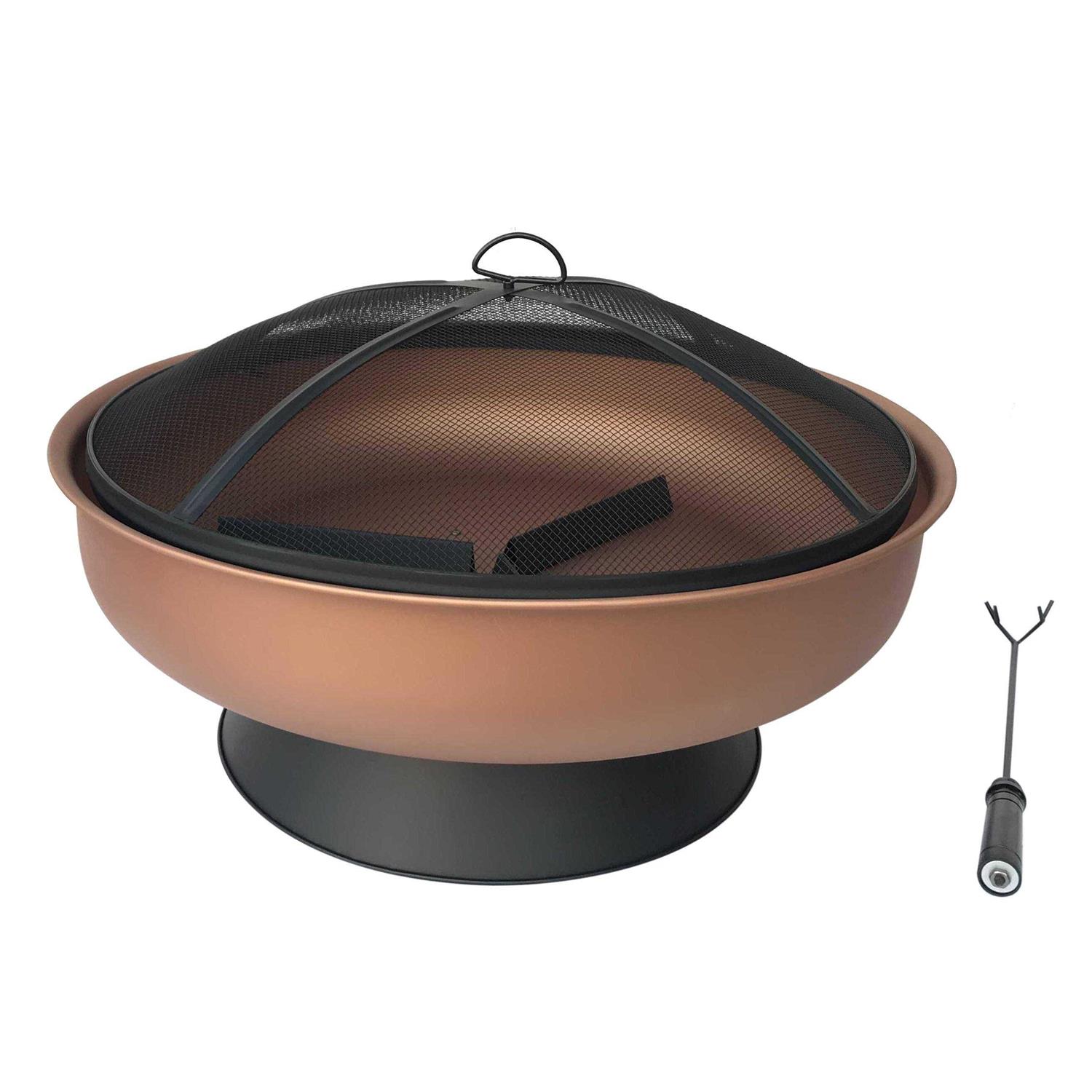 Origin 21 29.53-in W Copper and Black Steel Wood-Burning Fire Pit OFW402R