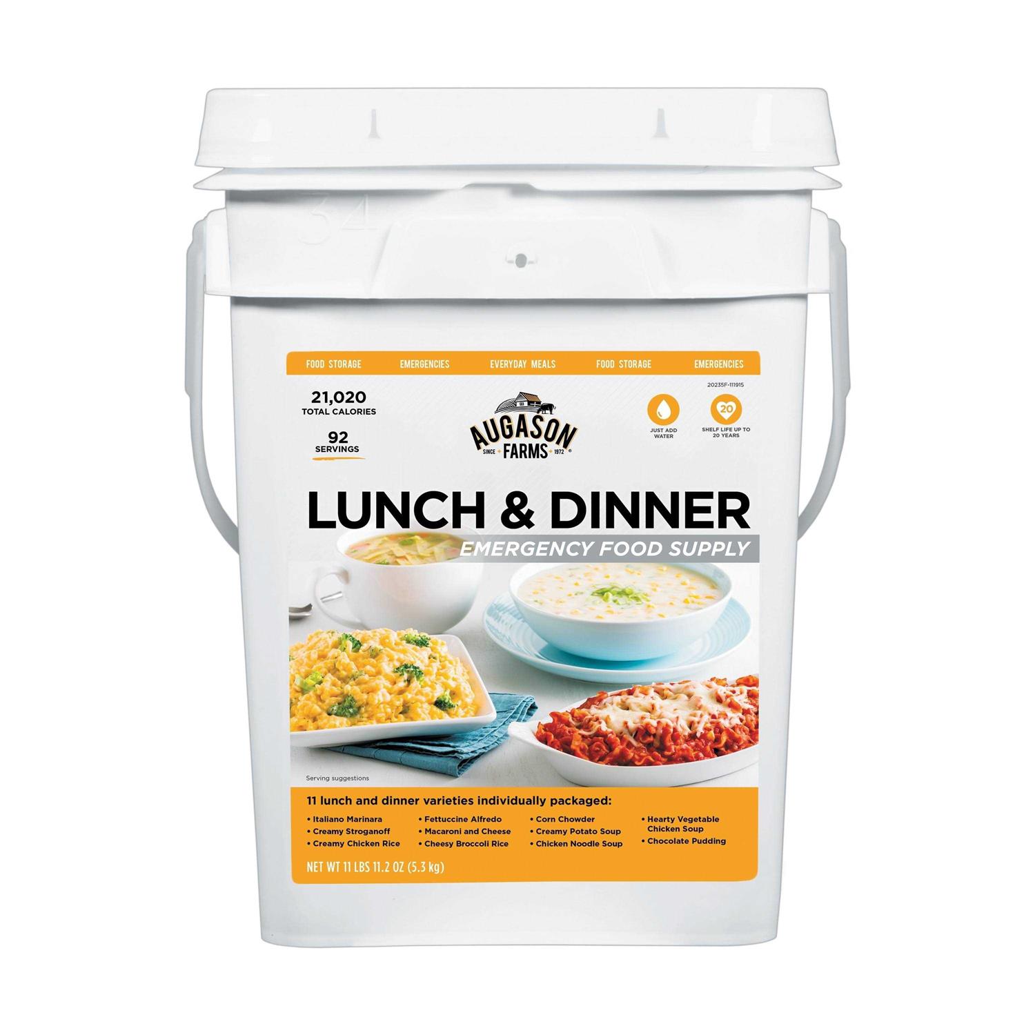 Augason Farms Emergency Food Supply Lunch Dinner Pail