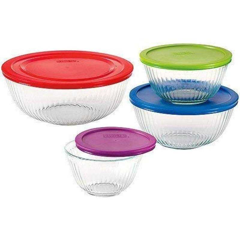 Pyrex 8-piece 100 Years Glass Mixing Bowl Set