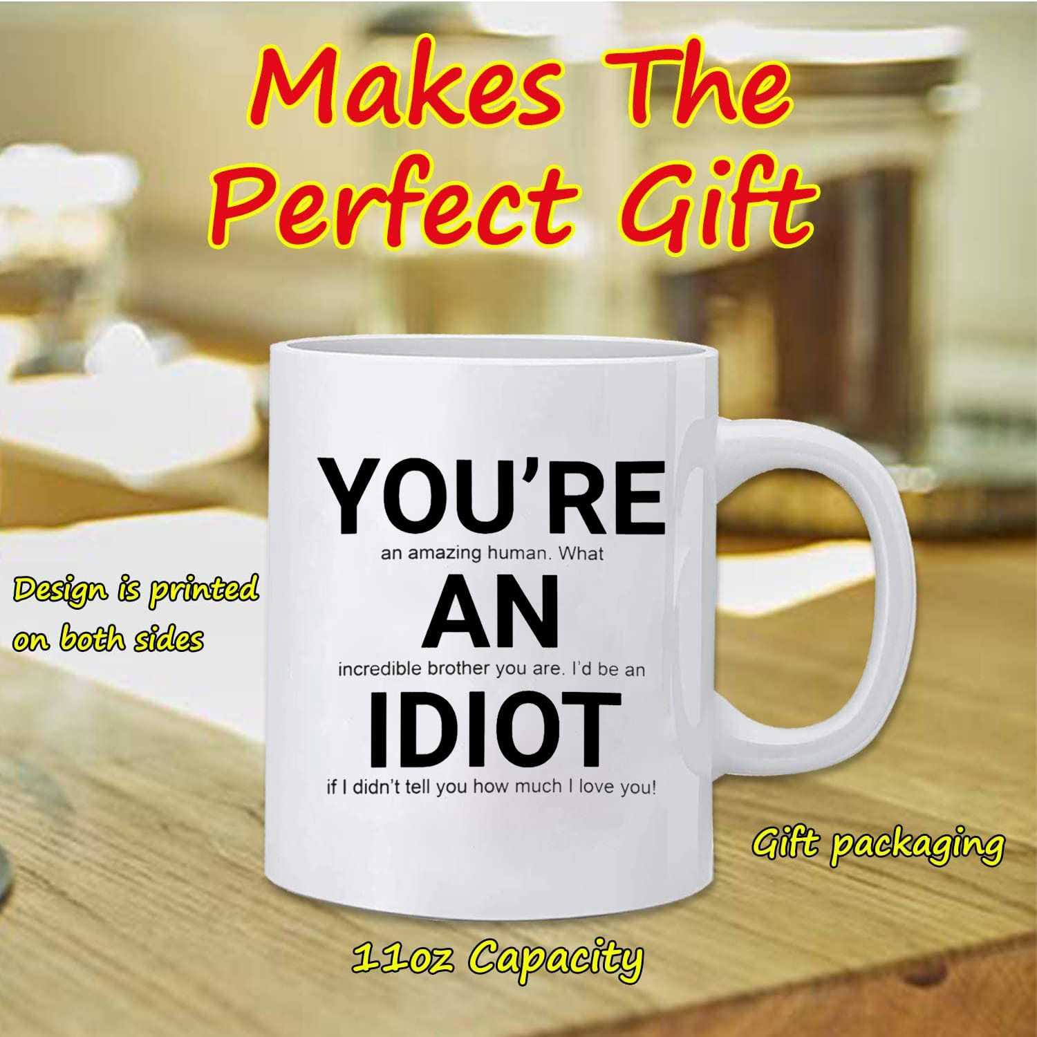 Kwieema Brother Gift Brother Coffee Mug Gifts for Brothe Brother Birthday Gifts from Sister Father’s Day Gifts for Brother Big Brother Gifts Coffee