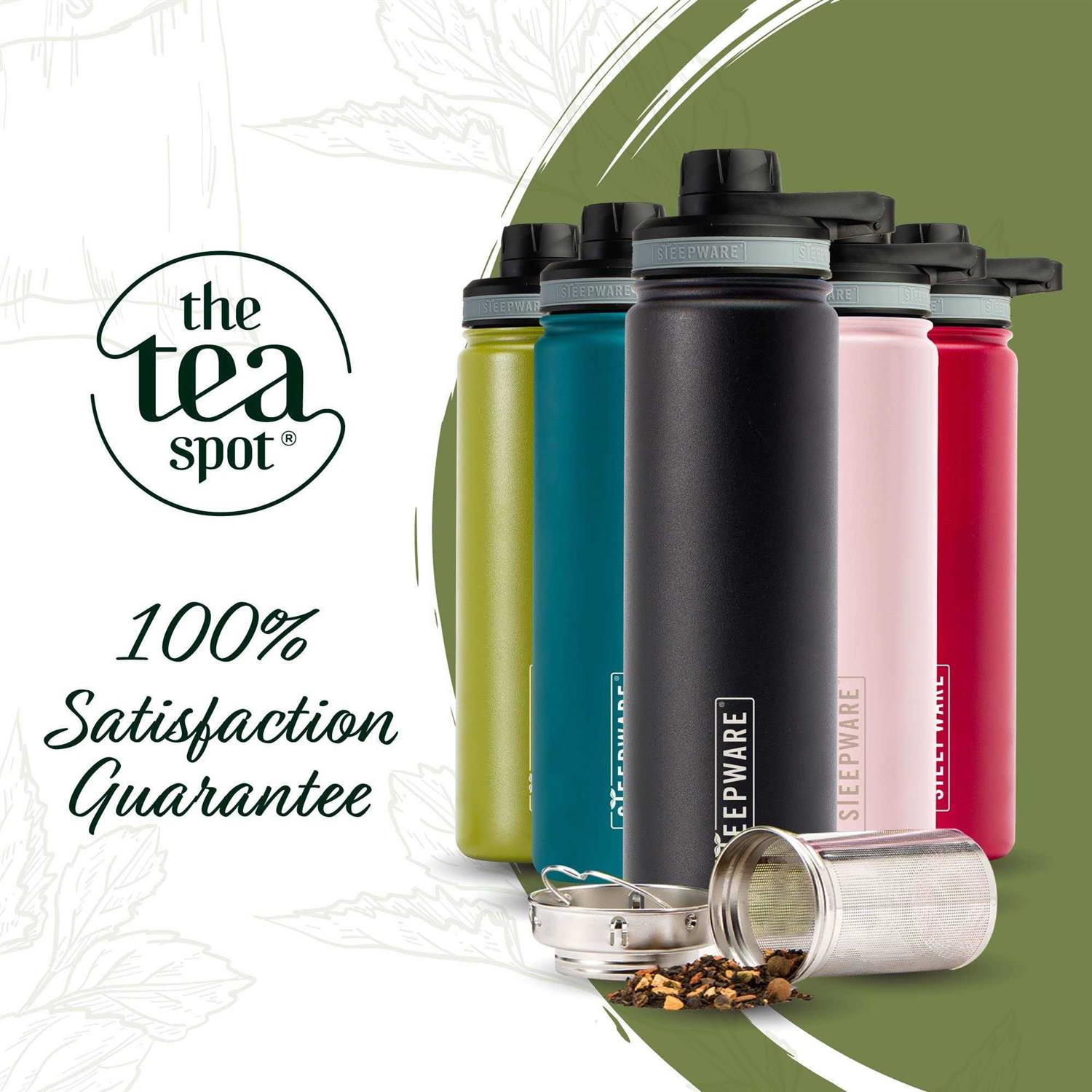 The Tea Spot Everest Tea Tumbler Travel Bottle with Tea Infuser for loose leaf Tea or iced coffee