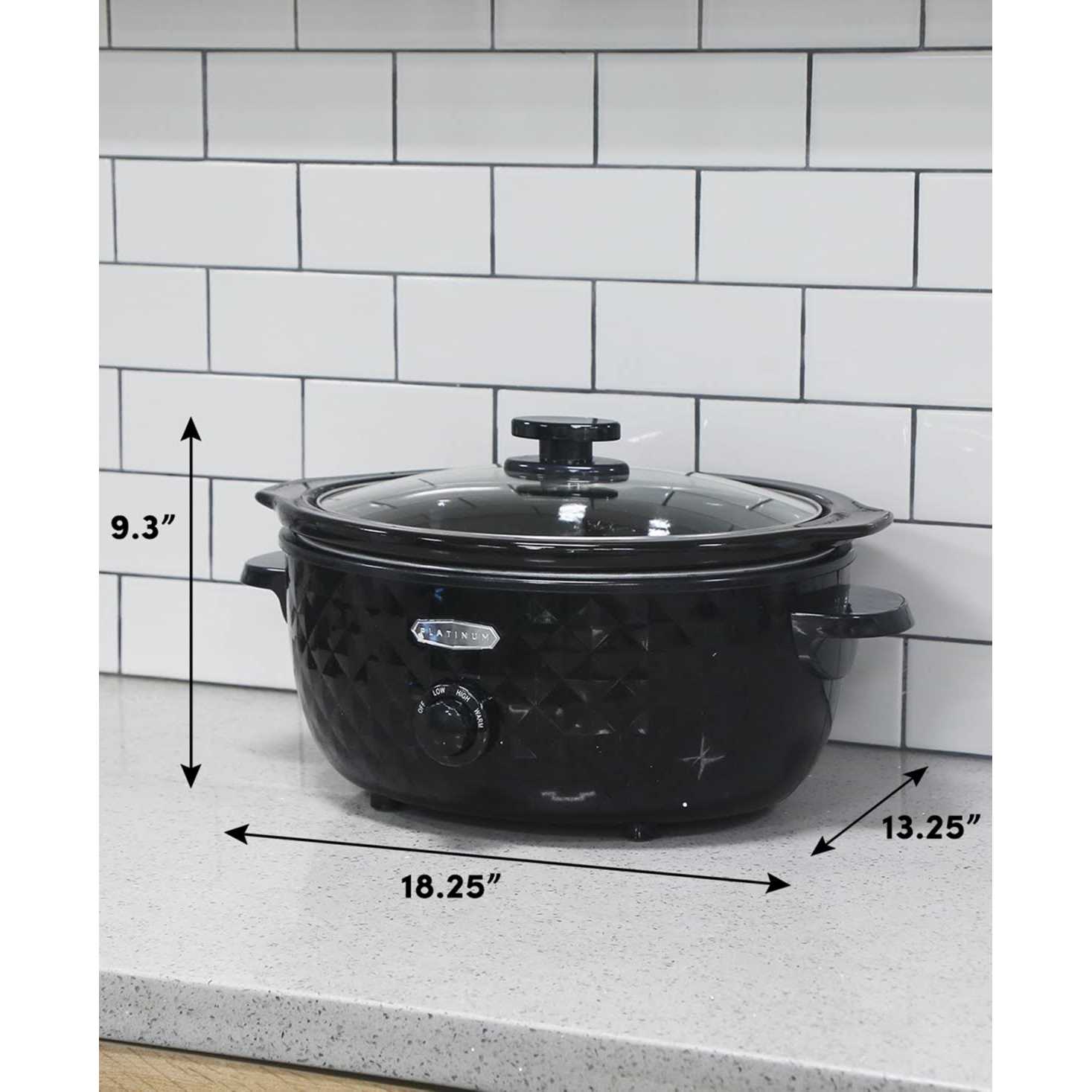 Elite gourmet Diamond Pattern Slow cooker Removable