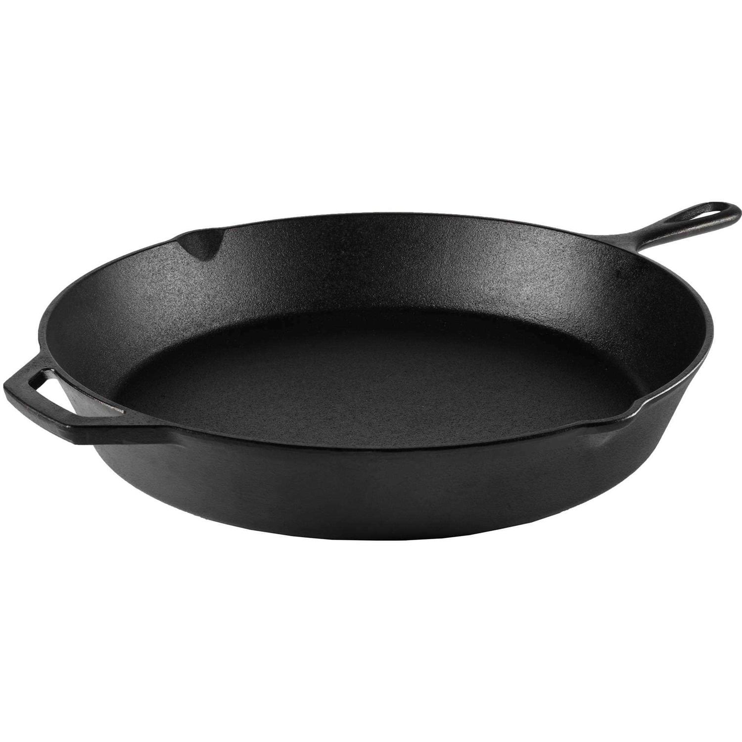 Ozark Trail Cast Iron Skillet with Handle and Lips