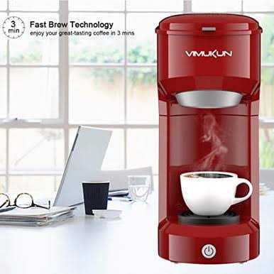Vimukun Single Serve Coffee Maker Instant Coffee Maker One cup compatible with K-cup Pods & Ground Coffee