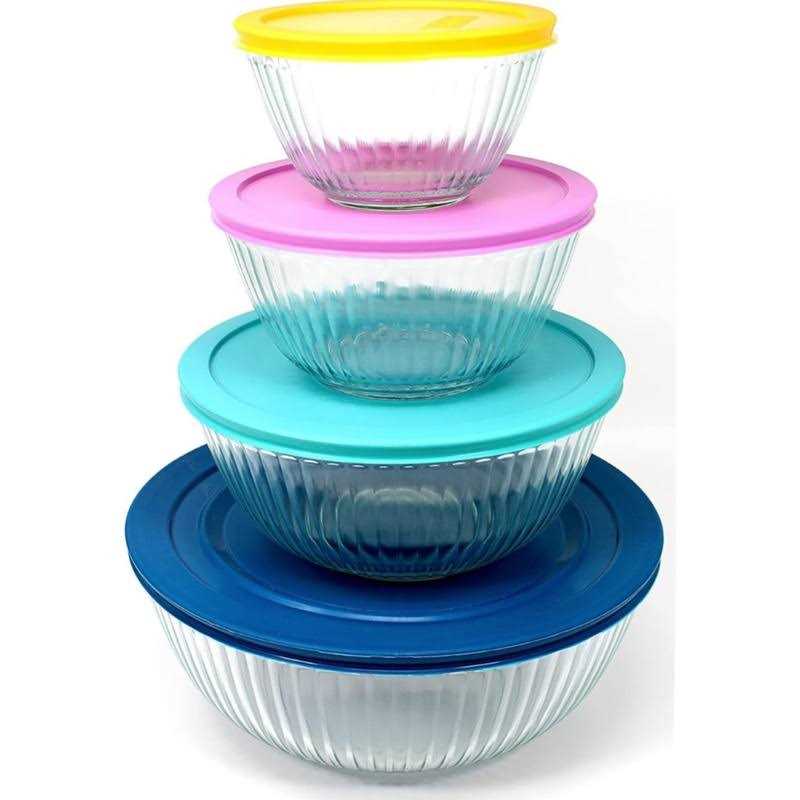 Pyrex 8-piece 100 Years Glass Mixing Bowl Set