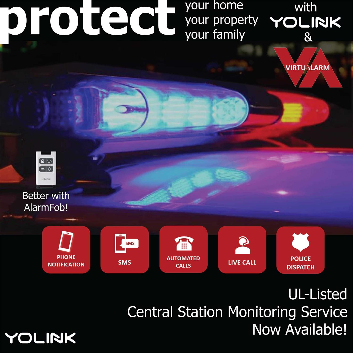 YoLink Outdoor Security Siren and Smart Alarm Controller Kit