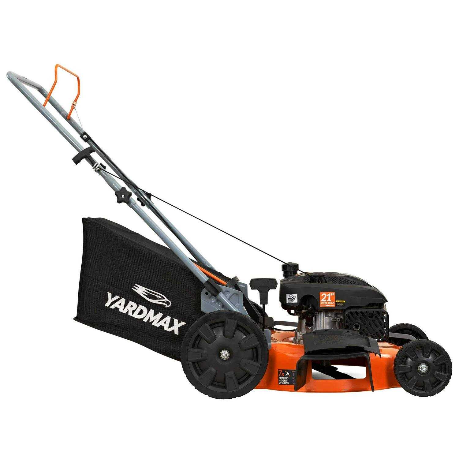 YARDMAX 21 in. 170cc 3-in-1 Gas Walk Behind Push Lawn Mower with High Rear Wheels