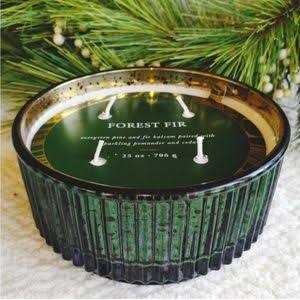 Threshold Ribbed Mercury Glass Footed Jar Candle