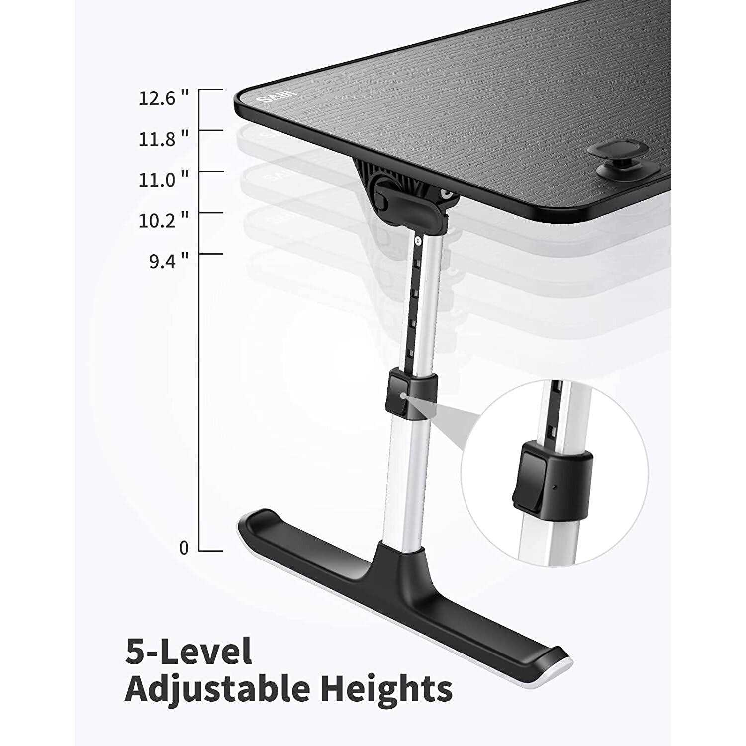 Laptop Desk for Bed SAIJI Height & Angle Adjustable Laptop Stand for Bed