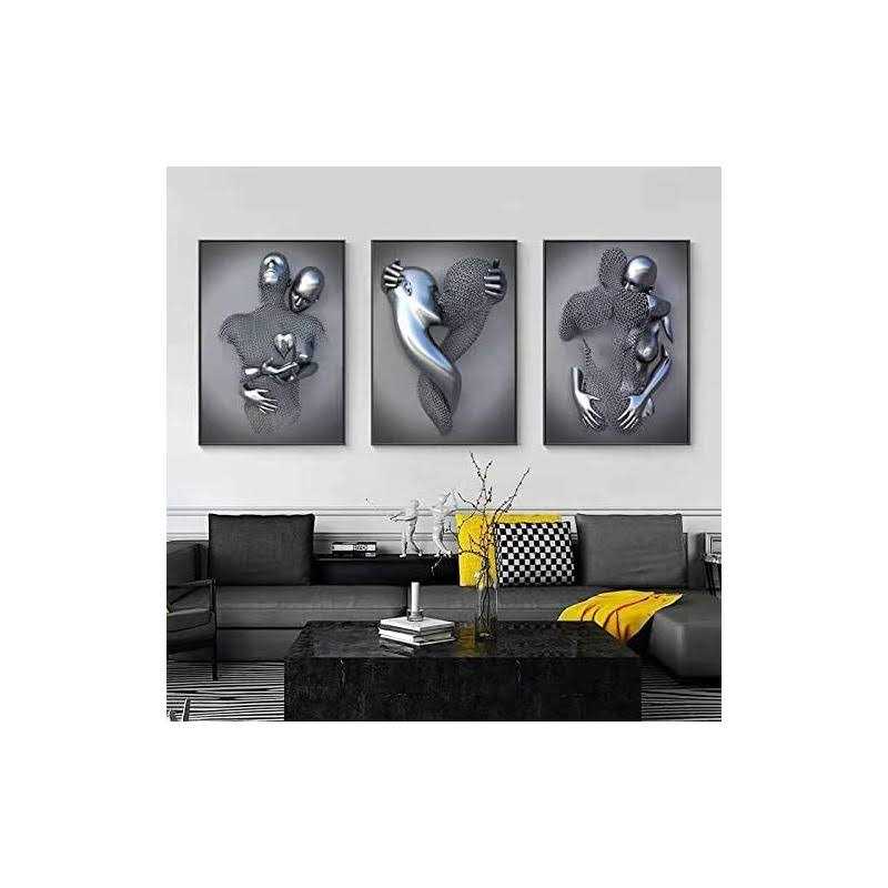 ZMURED 3D Wall Art Decor Artwork Figure Statue Modern Art Canvas Painting,Large Wall Art for Bathroom Bedroom Decoration