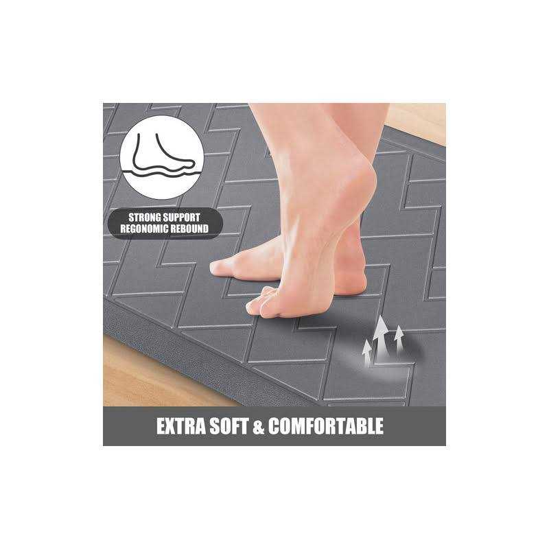 WEZVIX Non-Skid Kitchen Rugs and Mats Anti Fatigue Kitchen Mat 2 PCS