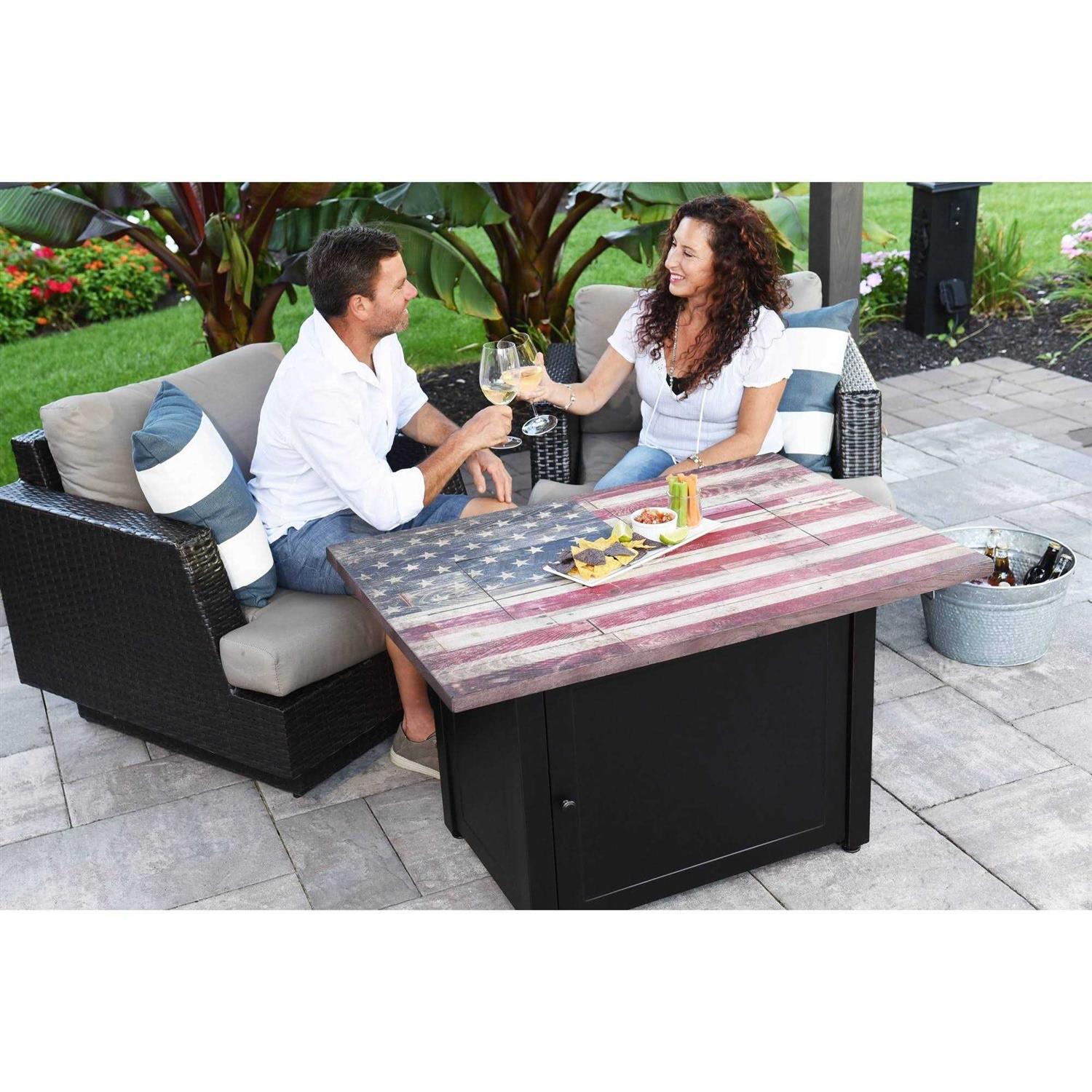 Endless Summer The Americana Rectangular Gas Outdoor Fire Pit