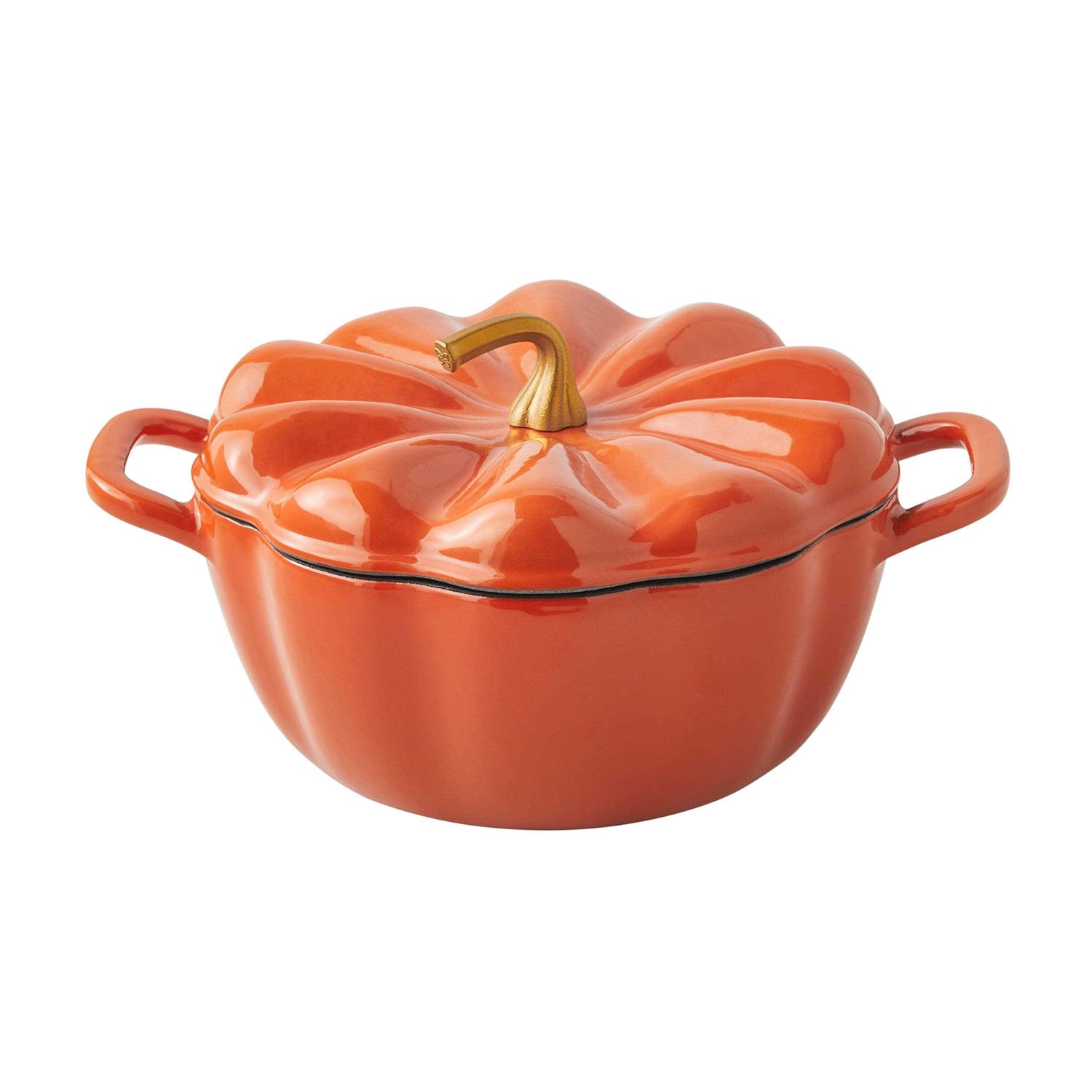 The Pioneer Woman 2-Quart Enamel-on-Cast Iron Pumpkin Dutch Oven