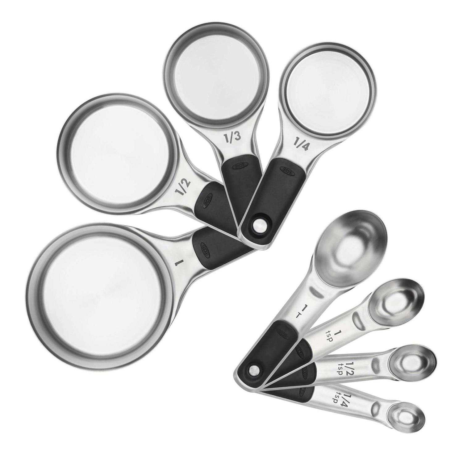 OXO Good Grips 8-Piece Stainless Steel Measuring Cups and Spoons Set