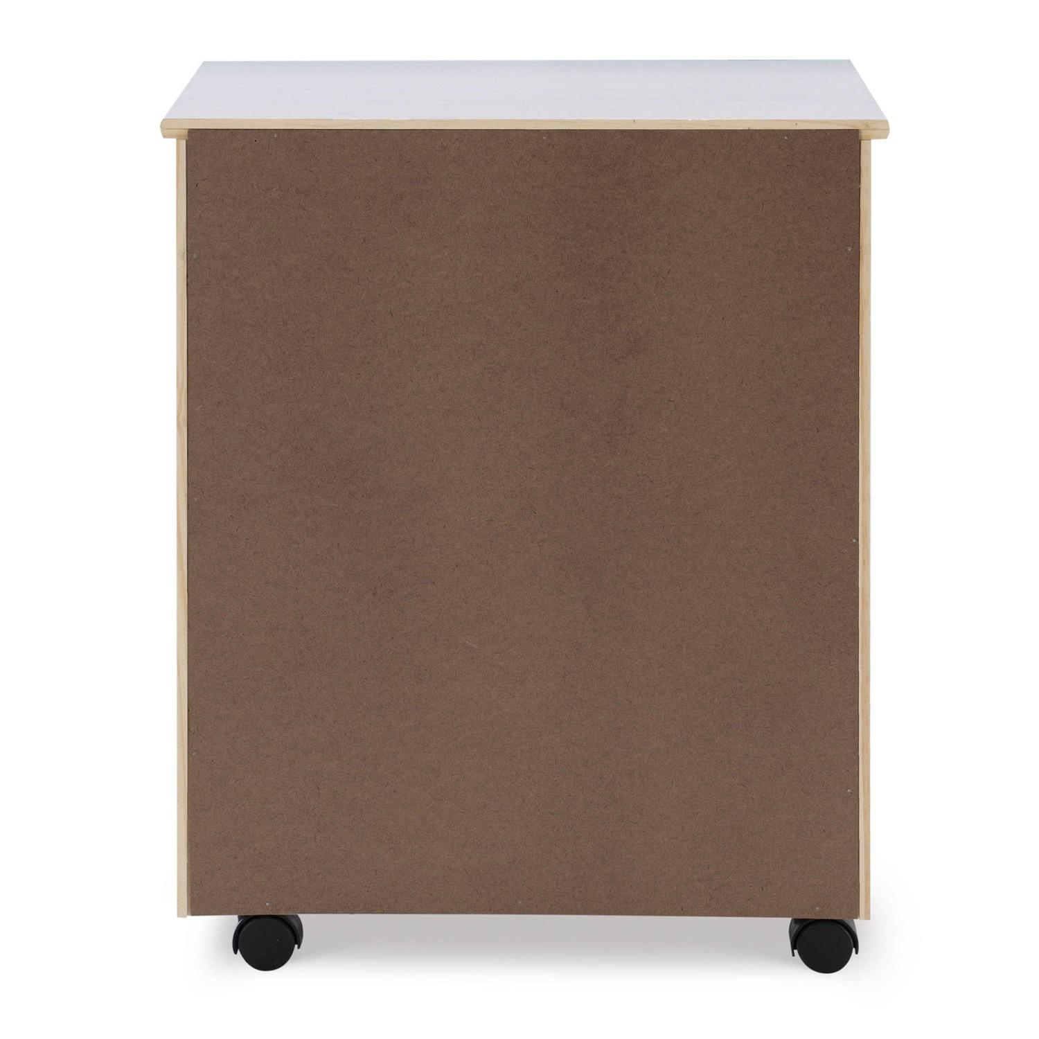 Cary Drawer Rolling Storage Cart Linon